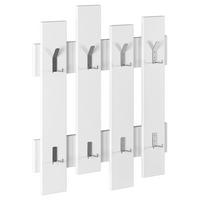 Stenski Obešalnik Wave - bela, Design, leseni material (64/81/4cm) - Livetastic