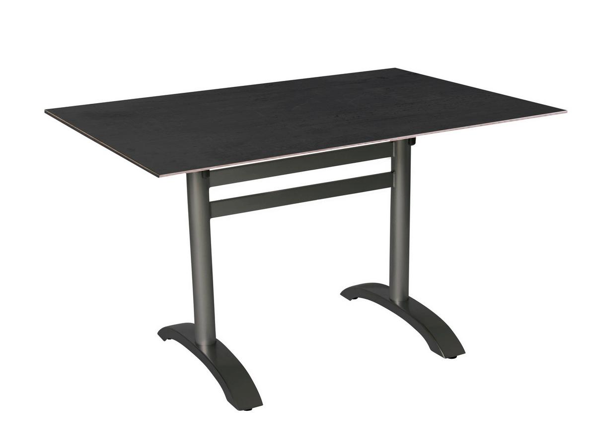 Vrtna Zložljiva Miza Acaplan - siva/antracit, Basics, kovina/leseni material (120/80/72cm) - Gardenson