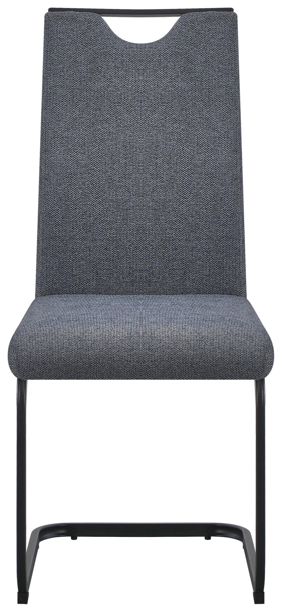 Schwingstuhl Mel Grau/Schwarz - Schwarz/Grau, Basics, Textil/Metall (58/98/43cm) - Based