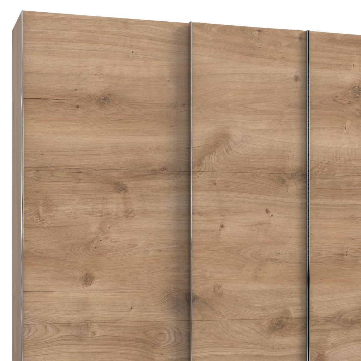 Ormar S Kliznim Vratima Level - boje hrasta/boje kroma, Basics, drvni materijal/metal (350/216/65cm) - Modern Living