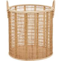 Kosár Lean-L - natúr színű, textil/fa (38/43/35cm) - Premium Living