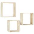 Wandregalset in Naturfarben aus Holz - Naturfarben, MODERN, Holz (24/27/30/24/27/30/12/12/12cm) - MÖMAX modern living