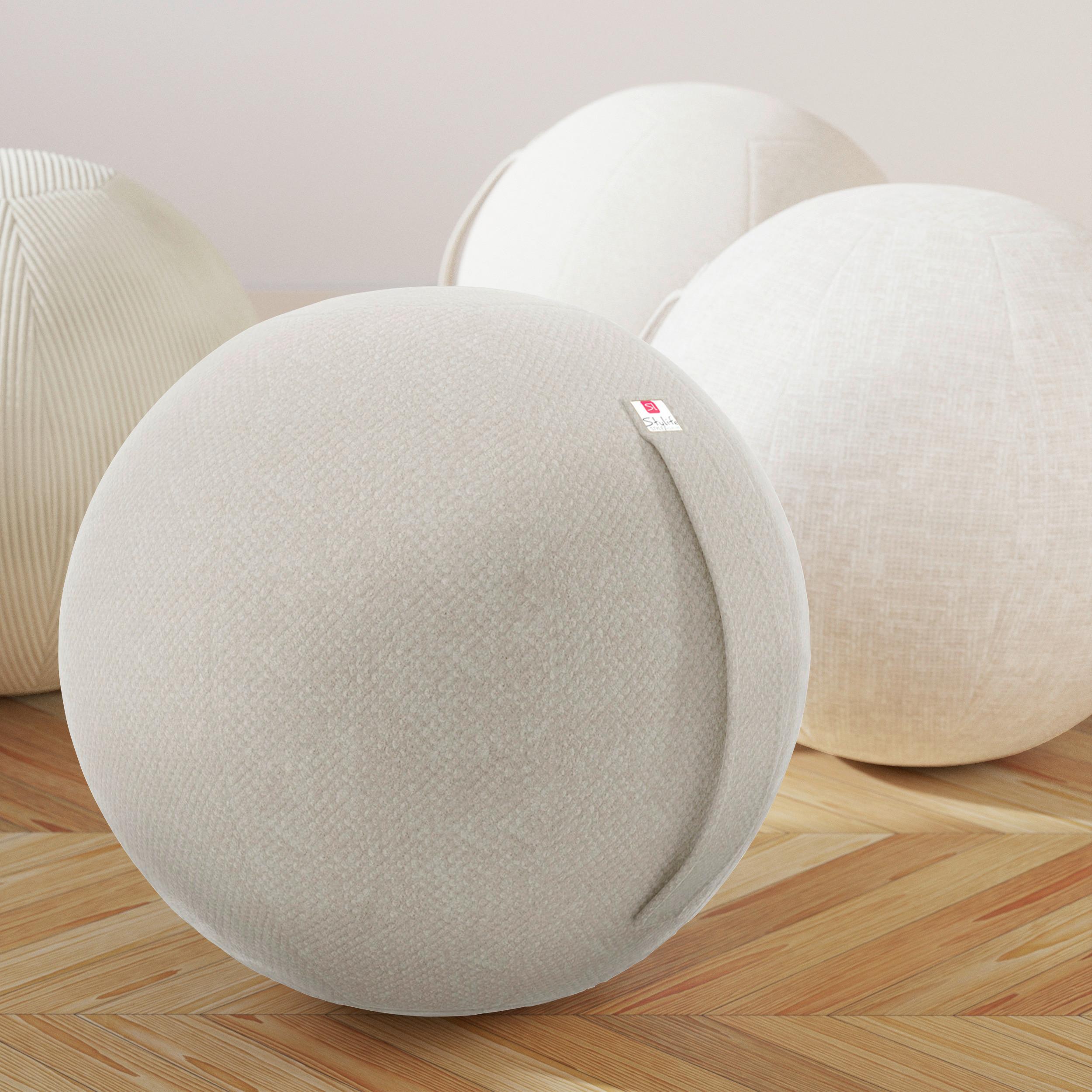 PIŁKA DO SIEDZENIA SCOOBY - beżowy, Design, tkanina (60/60/60cm) - Stylife