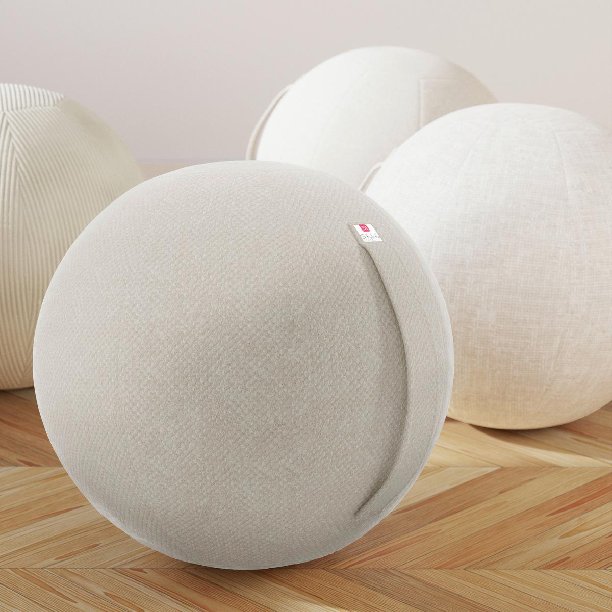 PIŁKA DO SIEDZENIA SCOOBY - beżowy, Design, tkanina (60/60/60cm) - Stylife