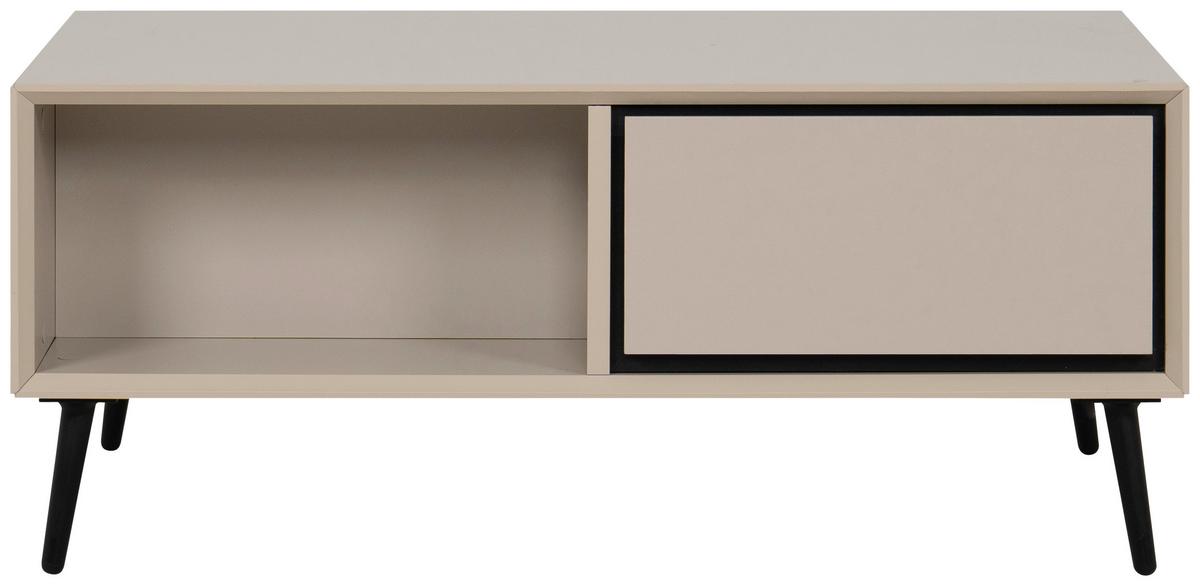 STOLIK KAWOWY ARONA - czarny/kolor piaskowy, Konventionell, materiał drewnopochodny/tworzywo sztuczne (94/40/50cm) - Livetastic