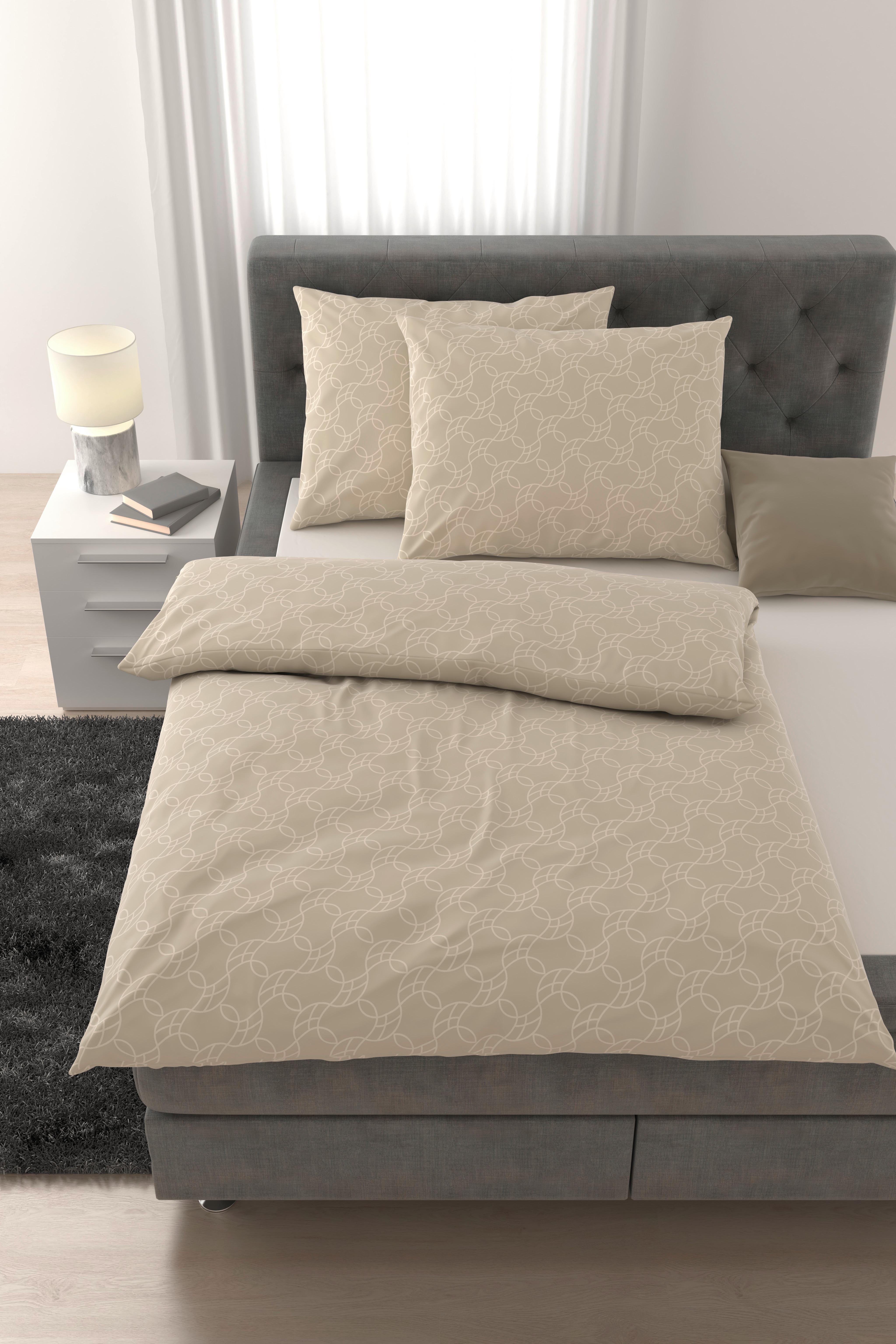 Lenjerie de pat Arc Premium cca. 2x50x70/200x220 cm - culoare natur, Romantik / Landhaus, textil (200/220cm) - Mömax