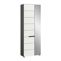 Garderobna Omara Canu, Bela, Siva - siva/bela, Design, leseni material (65/190/37cm) - Livetastic