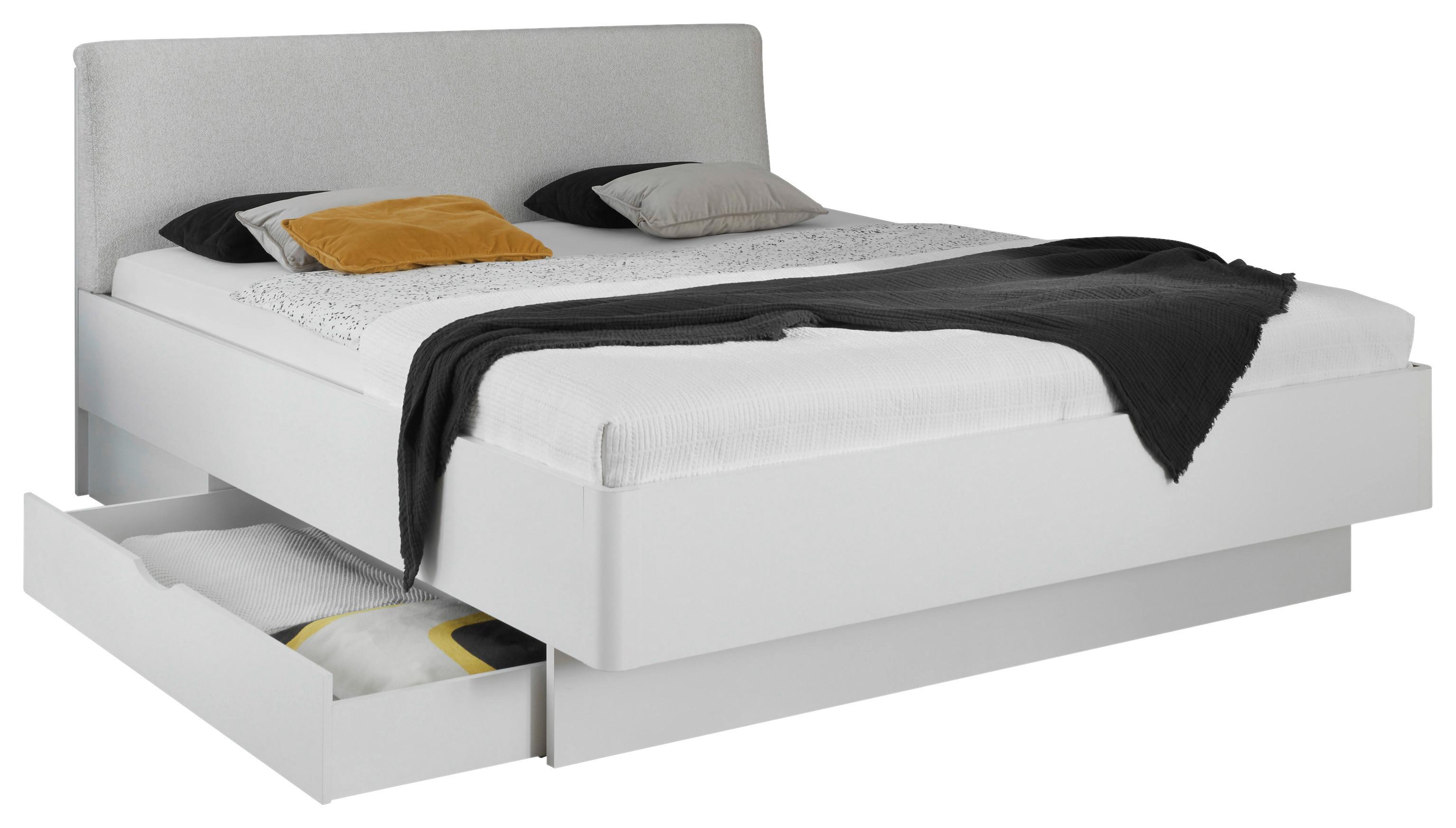 Posteljni Predal Sizilia, 2 Kos, Bela - bela, Moderno, kovina/umetna masa (137/19,1/61,5cm) - Premium Living