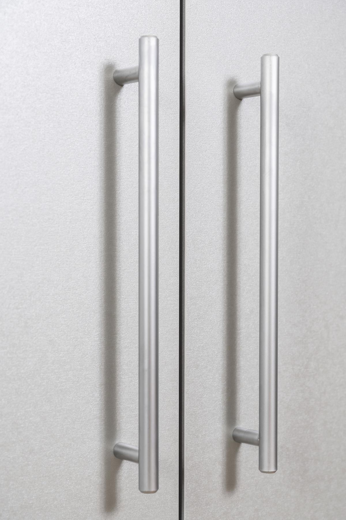 Schrankküche Economy Weiß mit Geräte B: ca. 104 cm - Edelstahlfarben/Weiß, MODERN, Holzwerkstoff/Metall (104/193/67cm) - Respekta