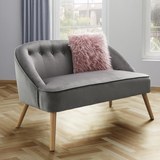 Bank Sophia - Grau, MODERN, Holz/Textil (126,5/77/75cm) - Mömax modern living