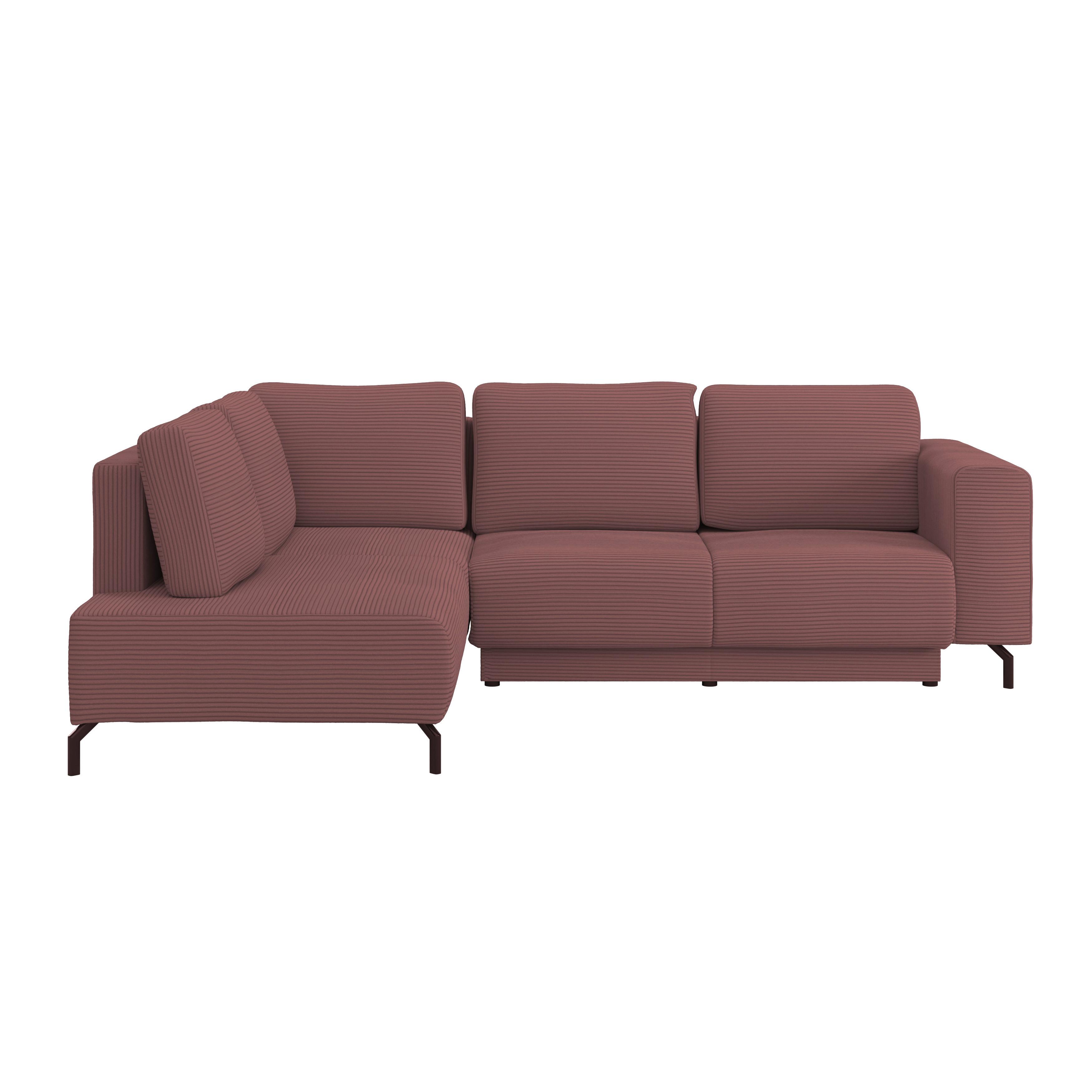 Kutna Garnitura Veni - prljavo ružičasta/crna, Moderno, tekstil (210/272cm) - Modern Living
