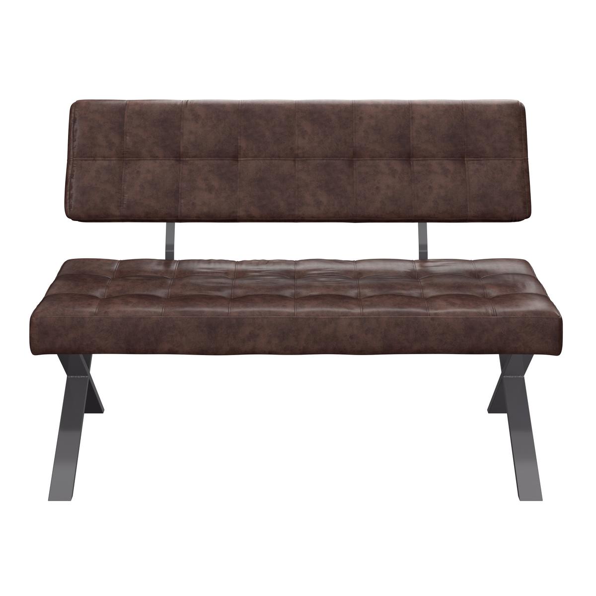 Klop Donna, Vintage Rjava, 140 Cm - rjava/antracit, Moderno, kovina/tekstil (140/93/61cm)