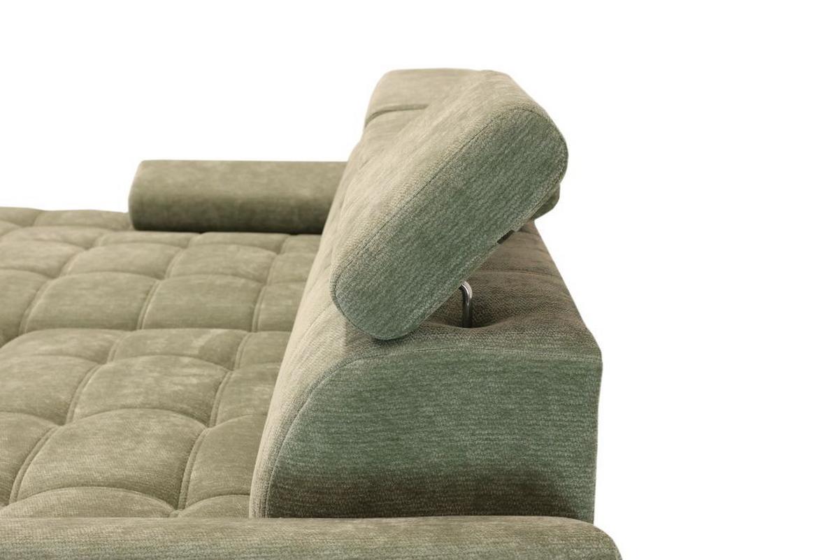 Kutna Garnitura Vegas - zelena/crna, Design, drvo/tekstil (173/294cm) - Modern Living