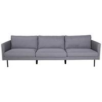 3-SITZER-SOFA ZOOM - Schwarz/Grau, Design, Textil/Metall (260/78/80cm) - Livetastic