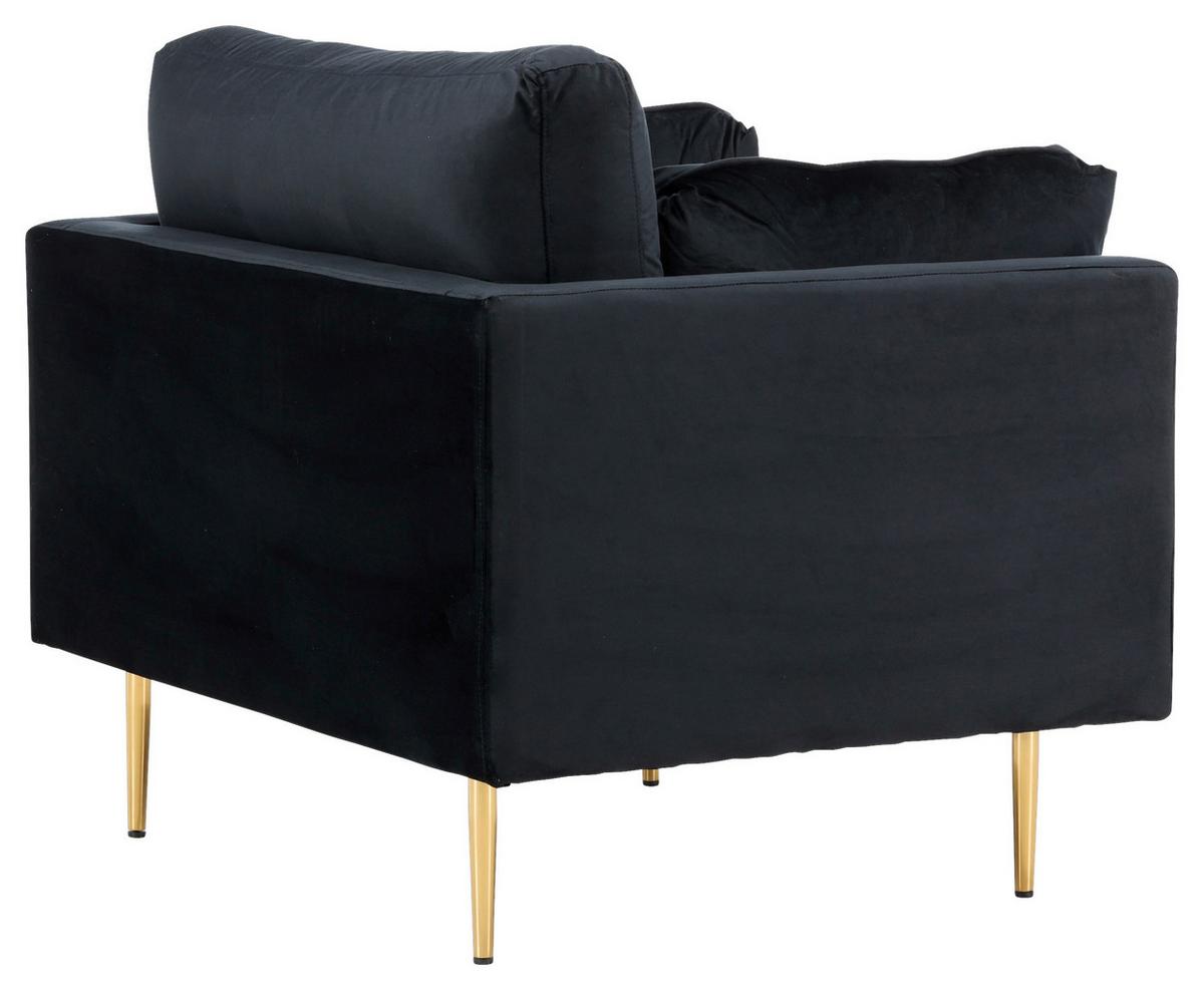 Sessel Boom ca. 110x84x86 cm Schwarz - Hellbraun/Schwarz, Design, Textil/Metall (110/84/86cm) - Livetastic