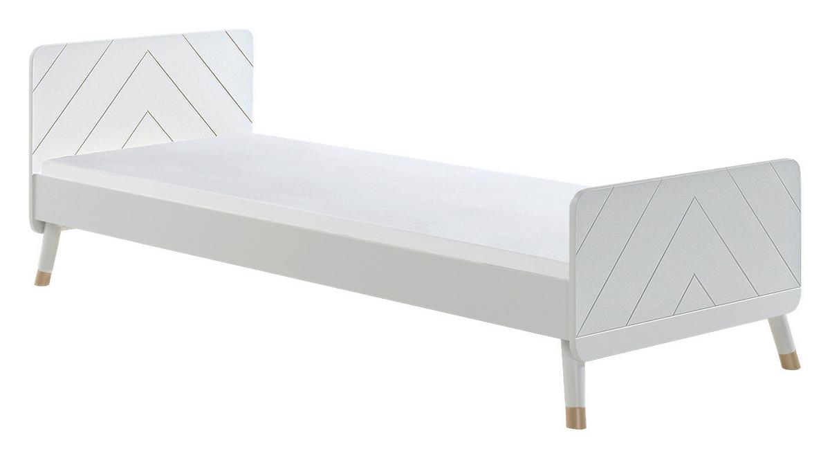 Bett Billy ca. 90x200 cm Satin Weiß - Weiß, KONVENTIONELL, Holzwerkstoff (90/200cm) - MID.YOU