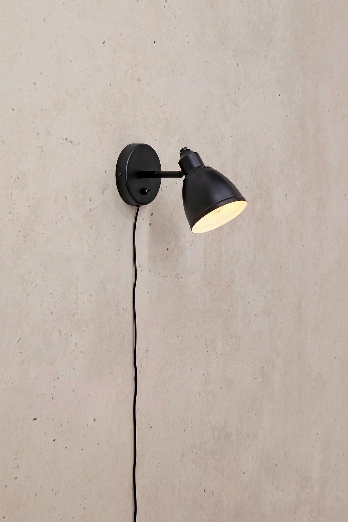 Wandleuchte Story Wall Schwarz max. 40 Watt - Schwarz, Basics, Metall (12/18/19,5cm) - Markslöjd