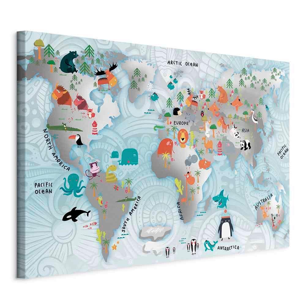 Slika Na Platnu Fairytale Map - večbarvno, Basics, tekstil/leseni material (60/40/1,2cm) - artgeist