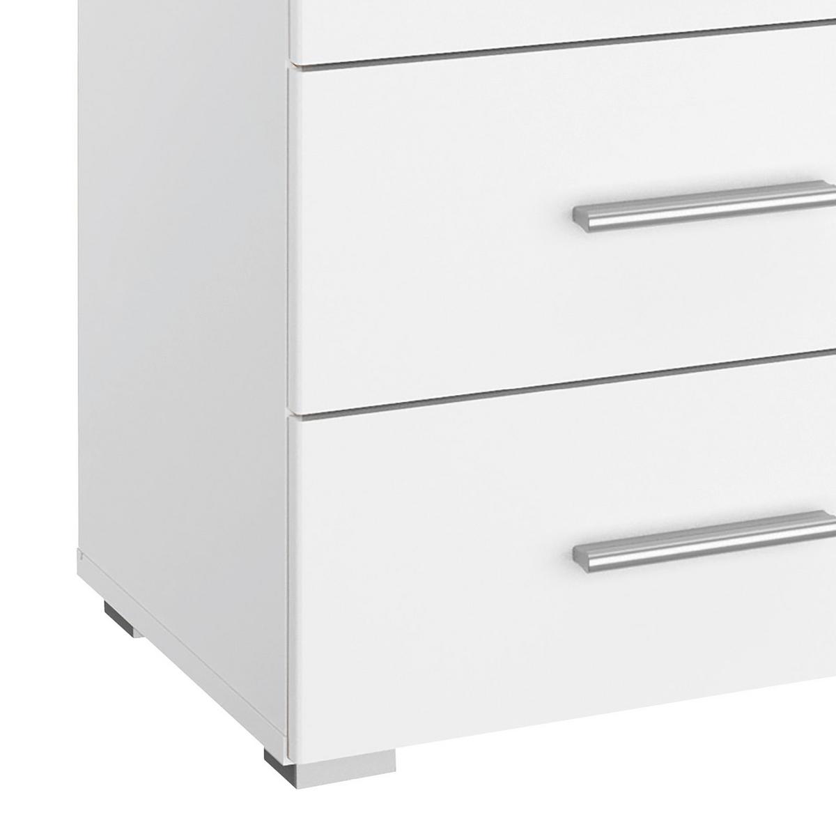SZAFKA NOCNA SCALA - biały/kolor aluminiowy, Konventionell, materiał drewnopochodny/tworzywo sztuczne (47/52/42cm) - Rauch Möbel