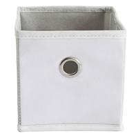 Faltbox Phoebe Weiß ca. 15x15x15cm - Weiss, Konventionell, Karton/Textil (15/15/15cm) - Based