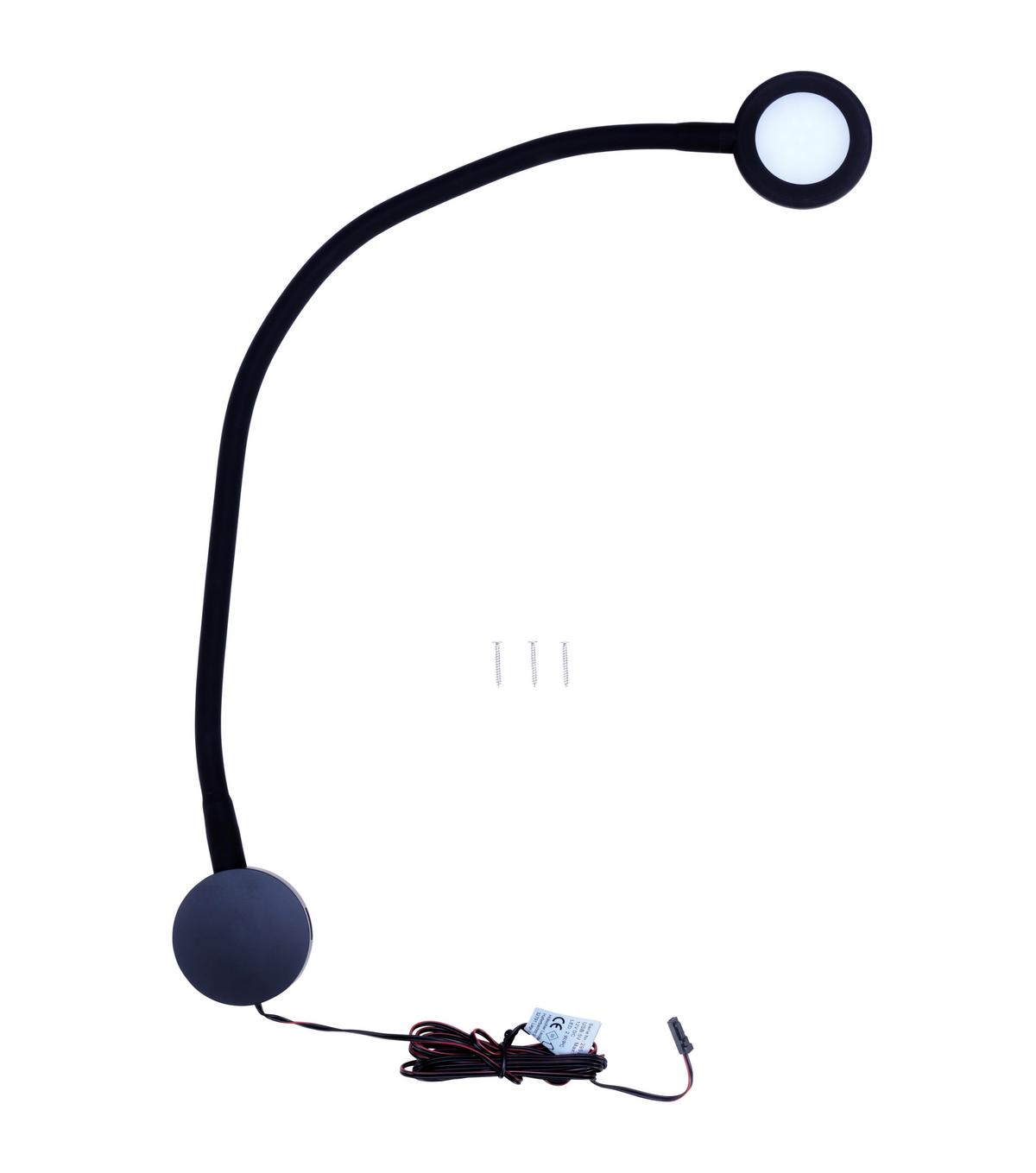 Leseleuchte Lea in Schwarz max. 1,5 Watt - Schwarz, Kunststoff (47cm)