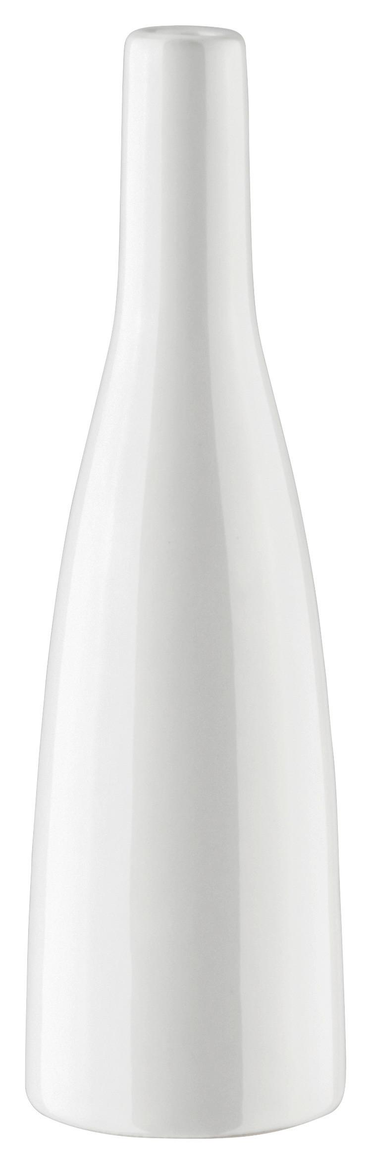 Vase Plancio in Weiss - Weiss, Modern, Keramik (5,5/20.5cm) - Modern Living