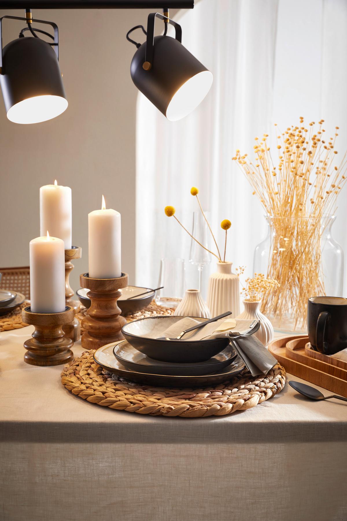 SERWIS OBIADOWO-ŚNIADANIOWY SØREN IVORY - kremowy, Trend, ceramika - Novel