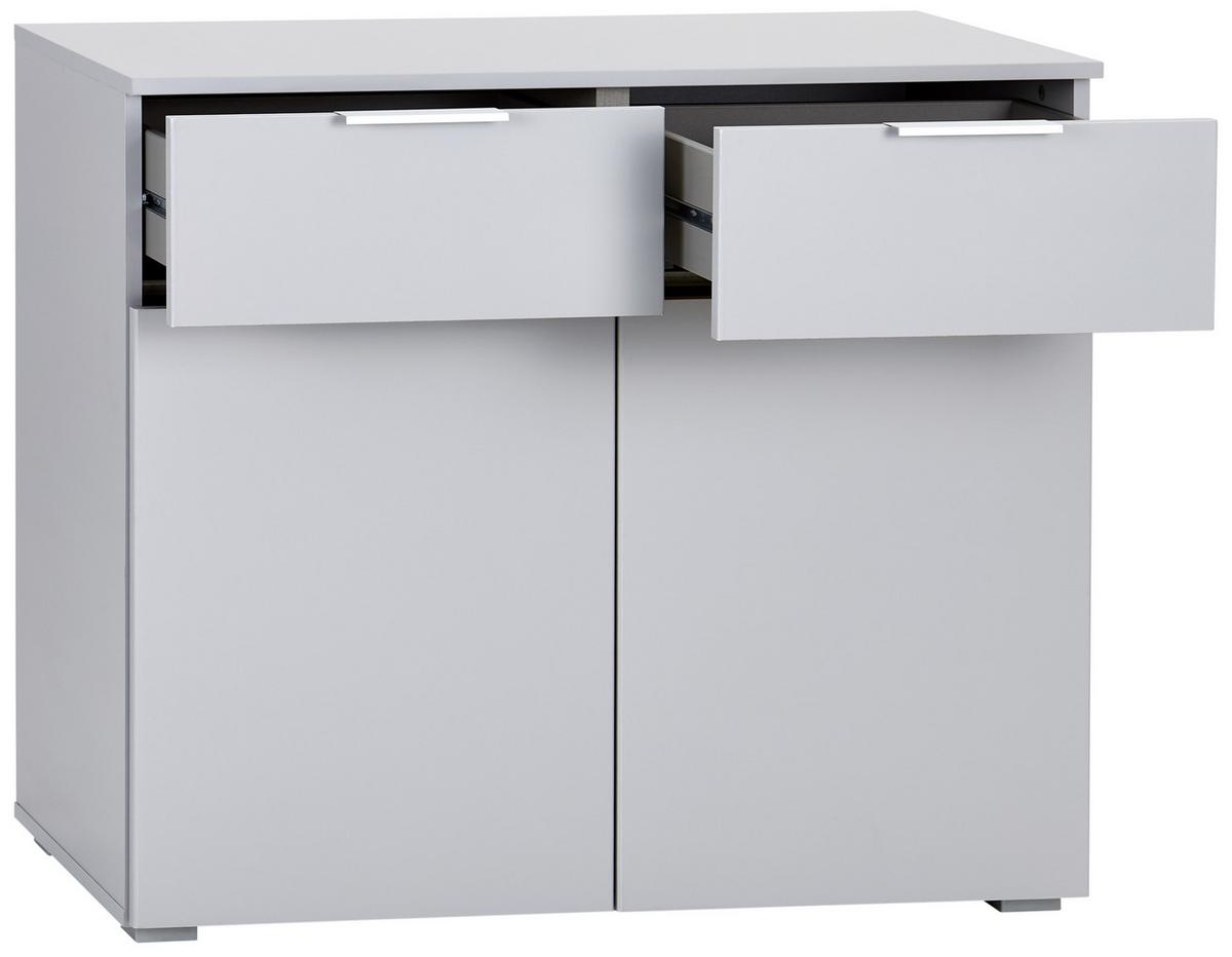 Komoda Alabama - svijetlo siva/boje aluminija, Moderno, drvni materijal (93/81/42cm) - Modern Living