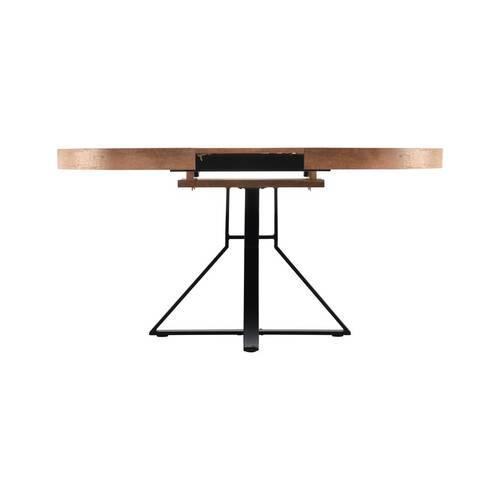 UTDRAGBART BORD LOUNA - svart/ekfärgad, Modern, metall (120-160/120/76cm) - Bessagi Home