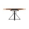 UTDRAGBART BORD LOUNA - svart/ekfärgad, Modern, metall (120-160/120/76cm) - Bessagi Home