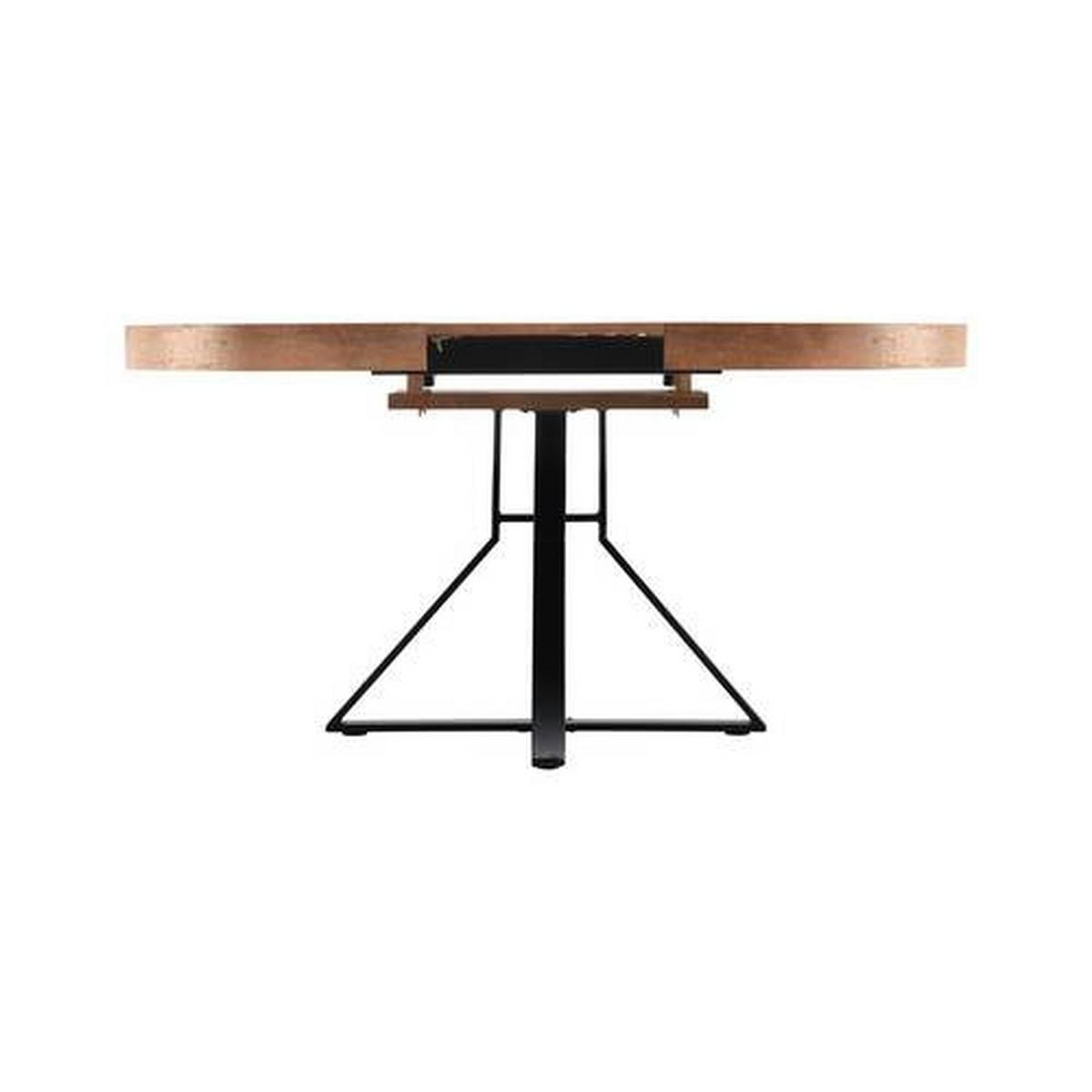 Étkezőasztal Louna - tölgyfa színű/fekete, Modern, fém (120-160/120/76cm) - Bessagi Home