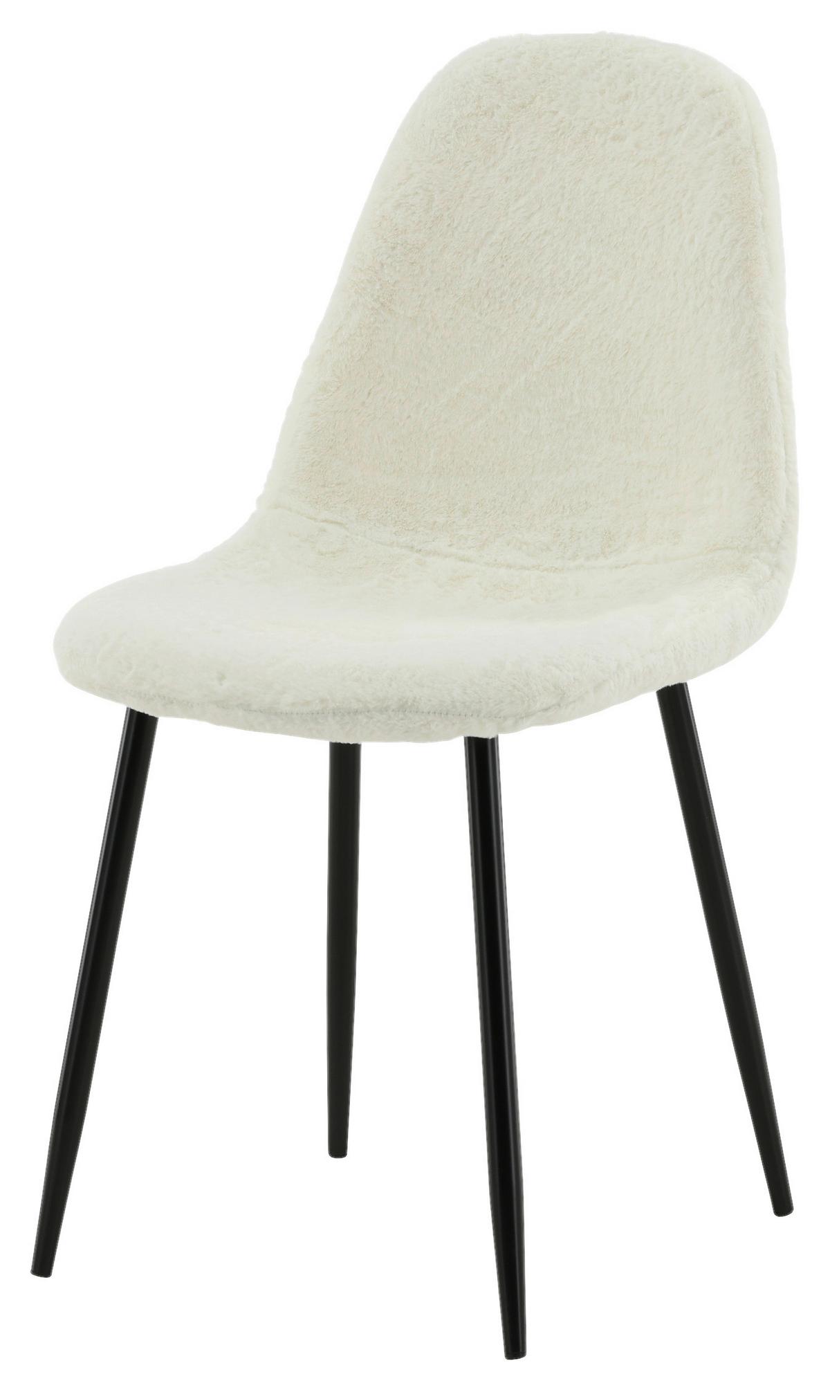 STUHL-SET POLAR - Schwarz/Weiß, Design, Textil/Metall (44/87/53cm) - Livetastic