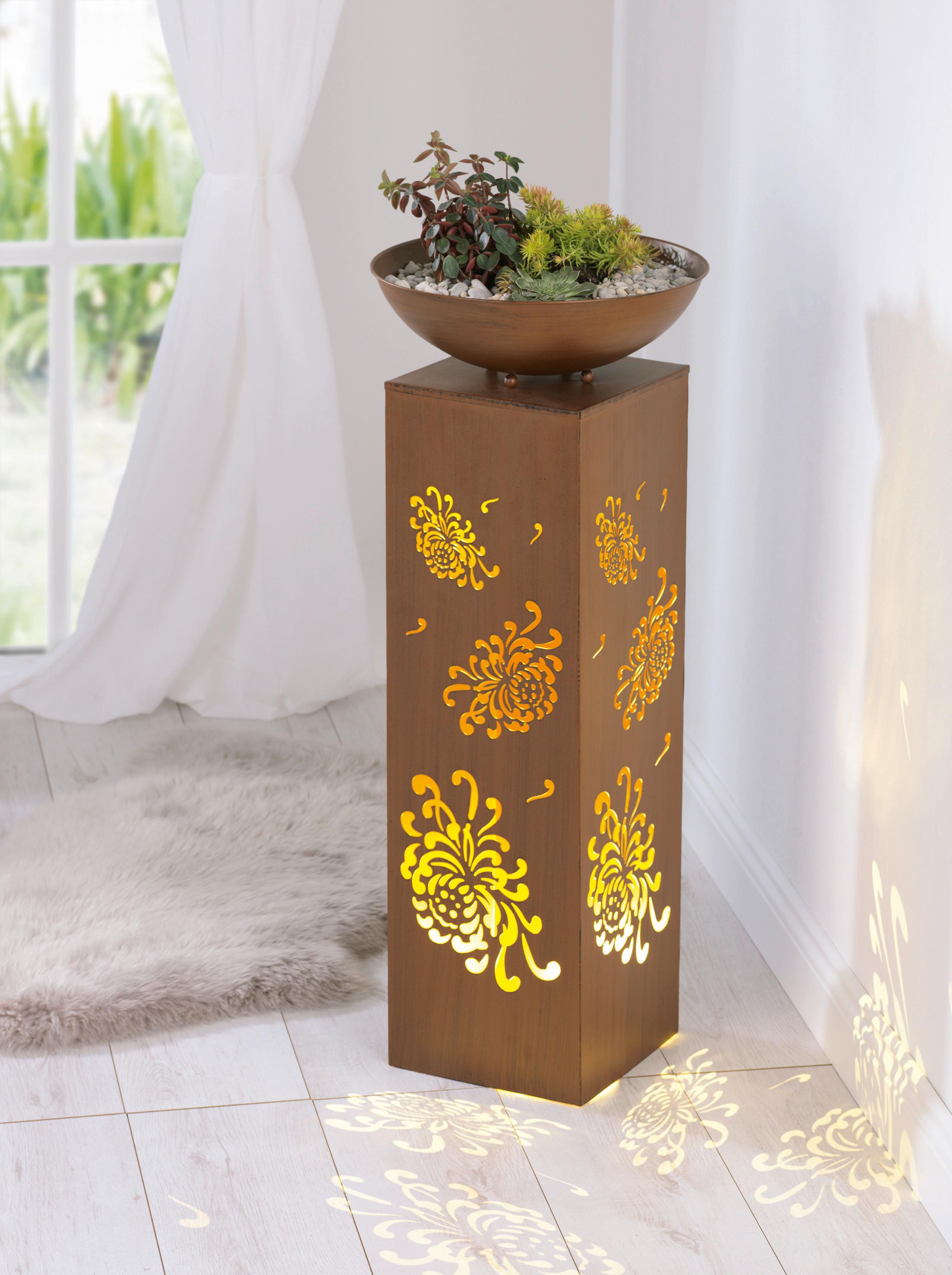 Dekosäule in Rostfarben - Rostfarben, Basics, Metall (87cm) - TV - Unser Original