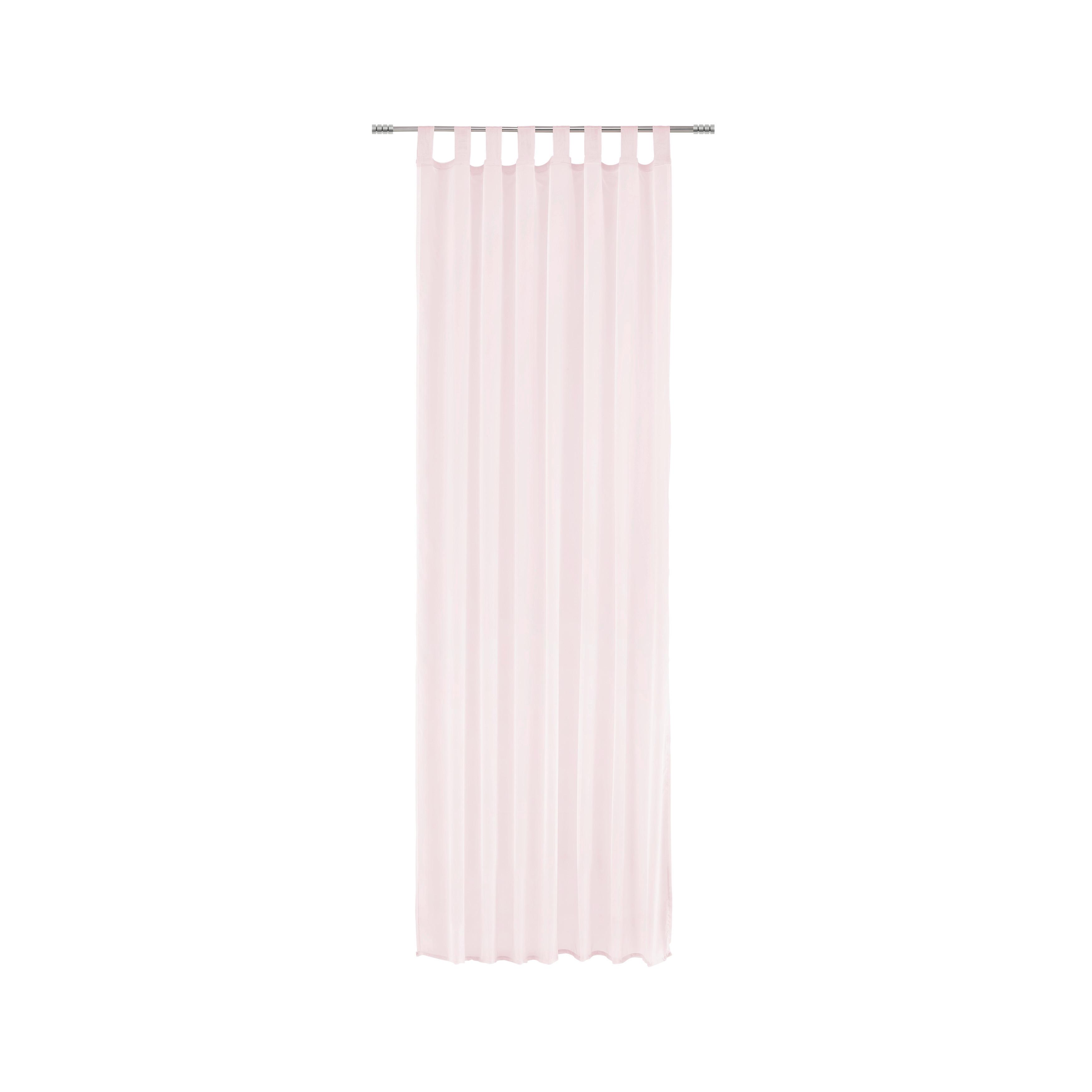Zavesa Z Zankami Hanna -Based- - roza, tekstil (140/245cm) - Based