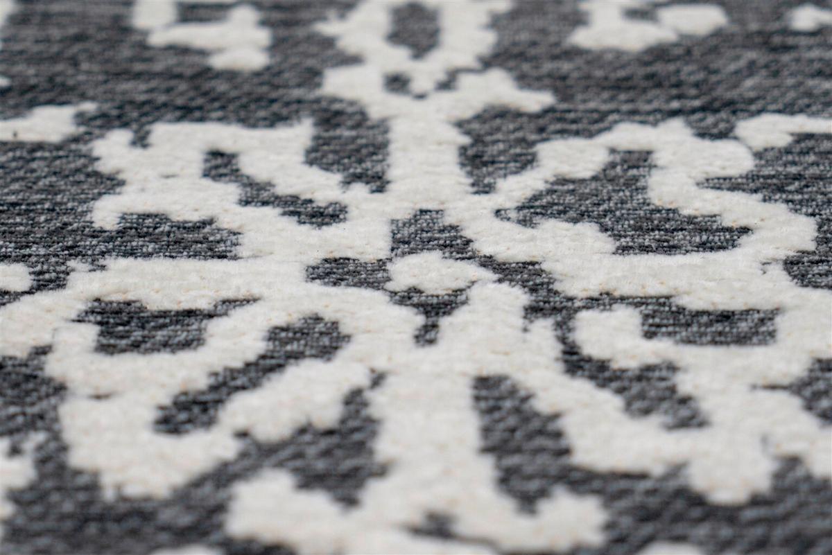 Flachwebeteppich River 130 Grau/anthr 120x170 - Anthrazit/Grau, Basics, Textil (120/170cm) - Kayoom