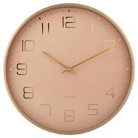 ZEGAR ŚCIENNY KA5973LB - kolor złoty/jasnobrązowy, Basics, metal (40/40/4,2cm) - Karlsson