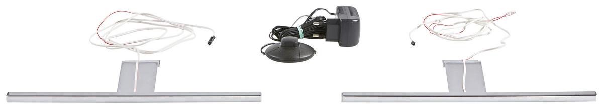 Beépíthető Lámpa LED 2db Stella - króm, Modern, műanyag/fém (33,5/3,2/16,1cm)
