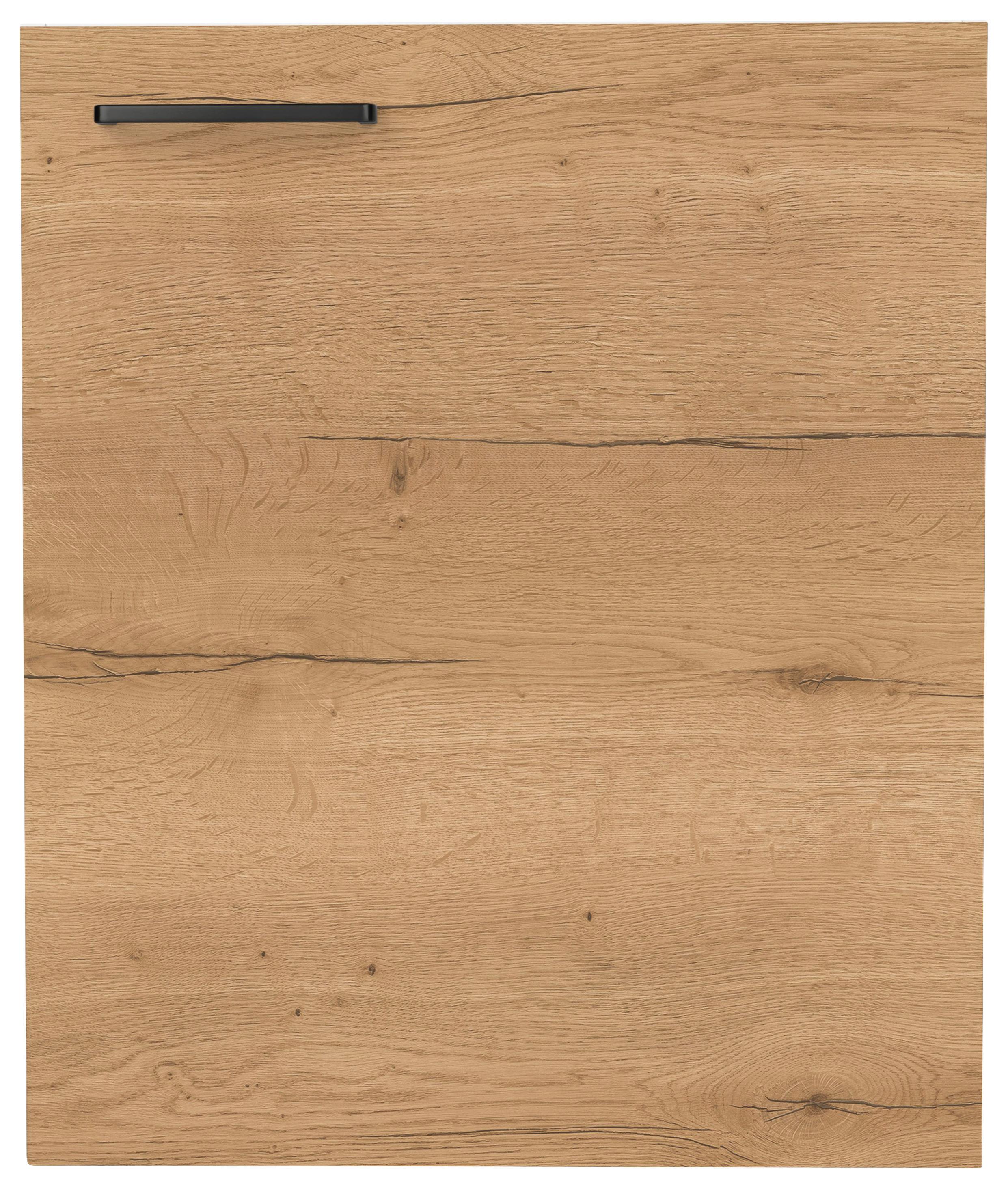 Küchenschrankfront Structura Eiche - Eichefarben/Schwarz, MODERN, Holzwerkstoff/Metall (60/72/1,9cm) - Nobilia