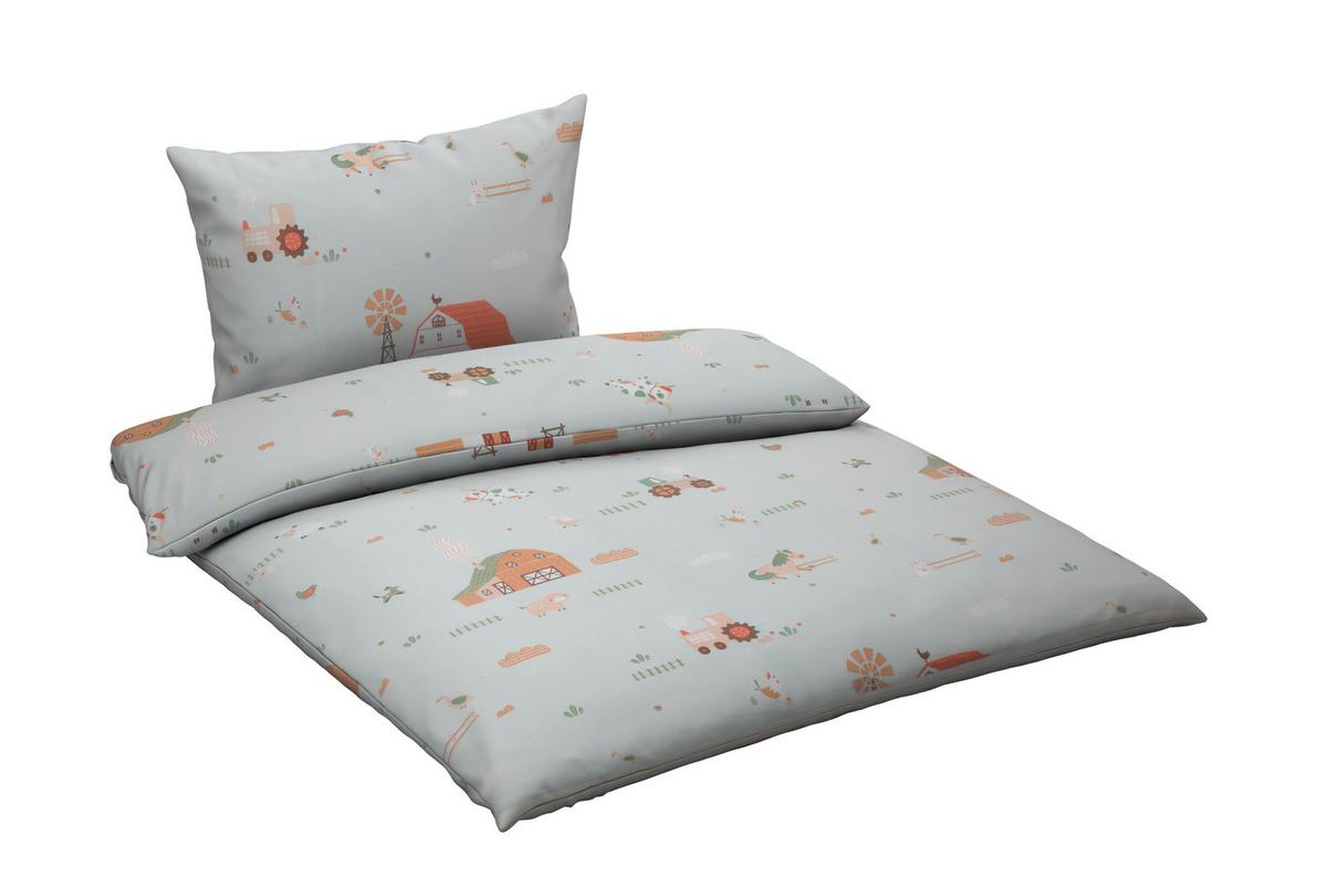 POŚCIEL NIEMOWLĘCA BAUERNHOF - zielony, Basics, tkanina (100/135cm) - Avelia