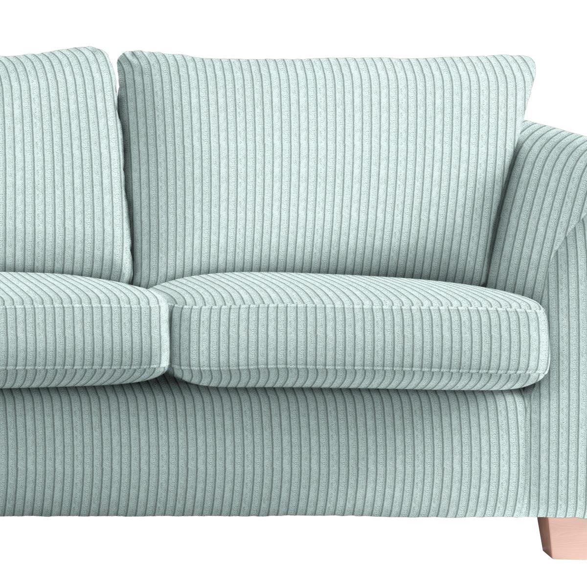 2-Sitzer-Sofa Devado Hellblau Cord - Naturfarben/Hellblau, Holz/Textil (190/70-85/95cm) - Mömax