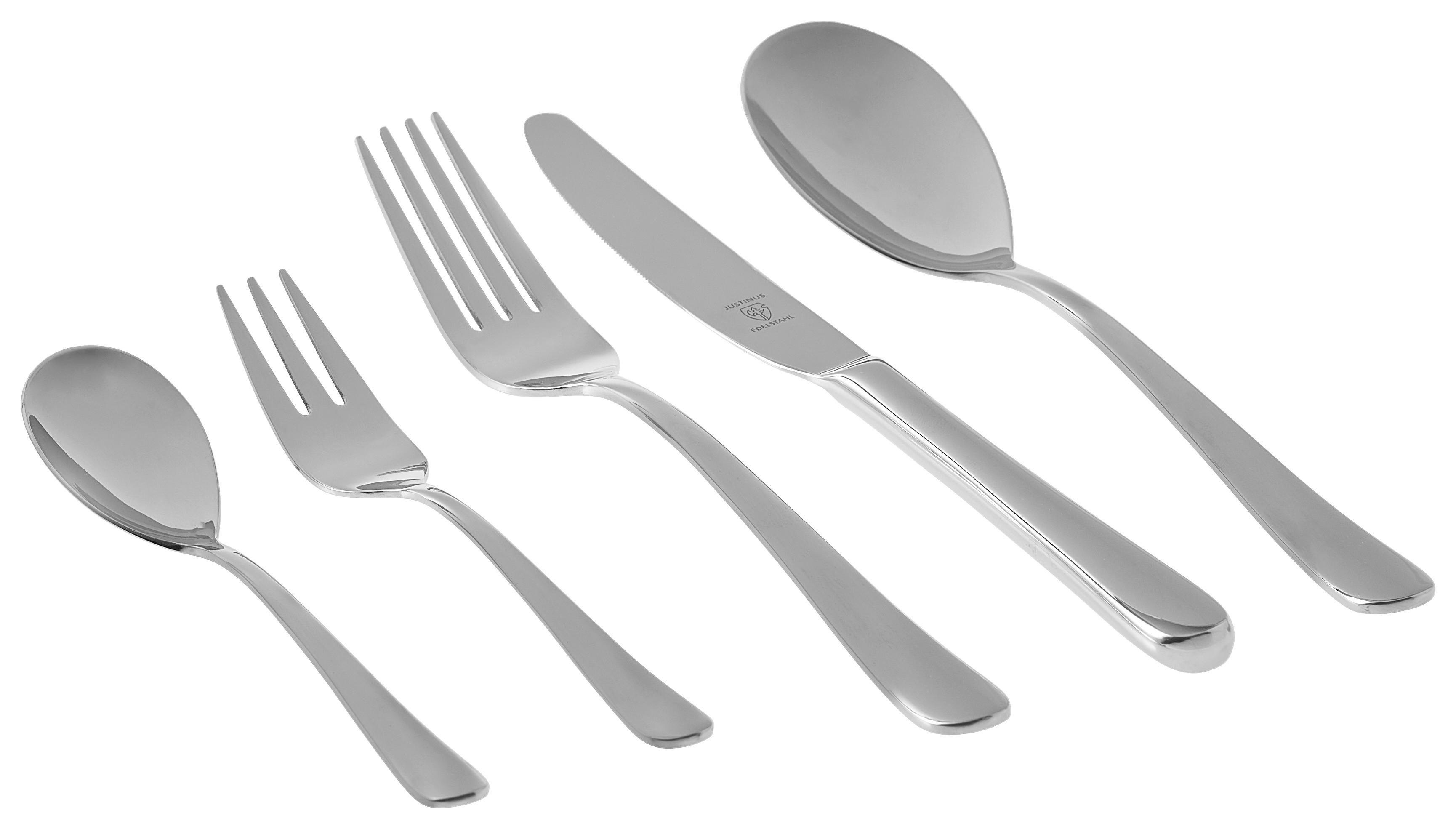 ZESTAW SZTUĆCÓW 630-400 - kolor srebrny, Basics, metal - Justinus