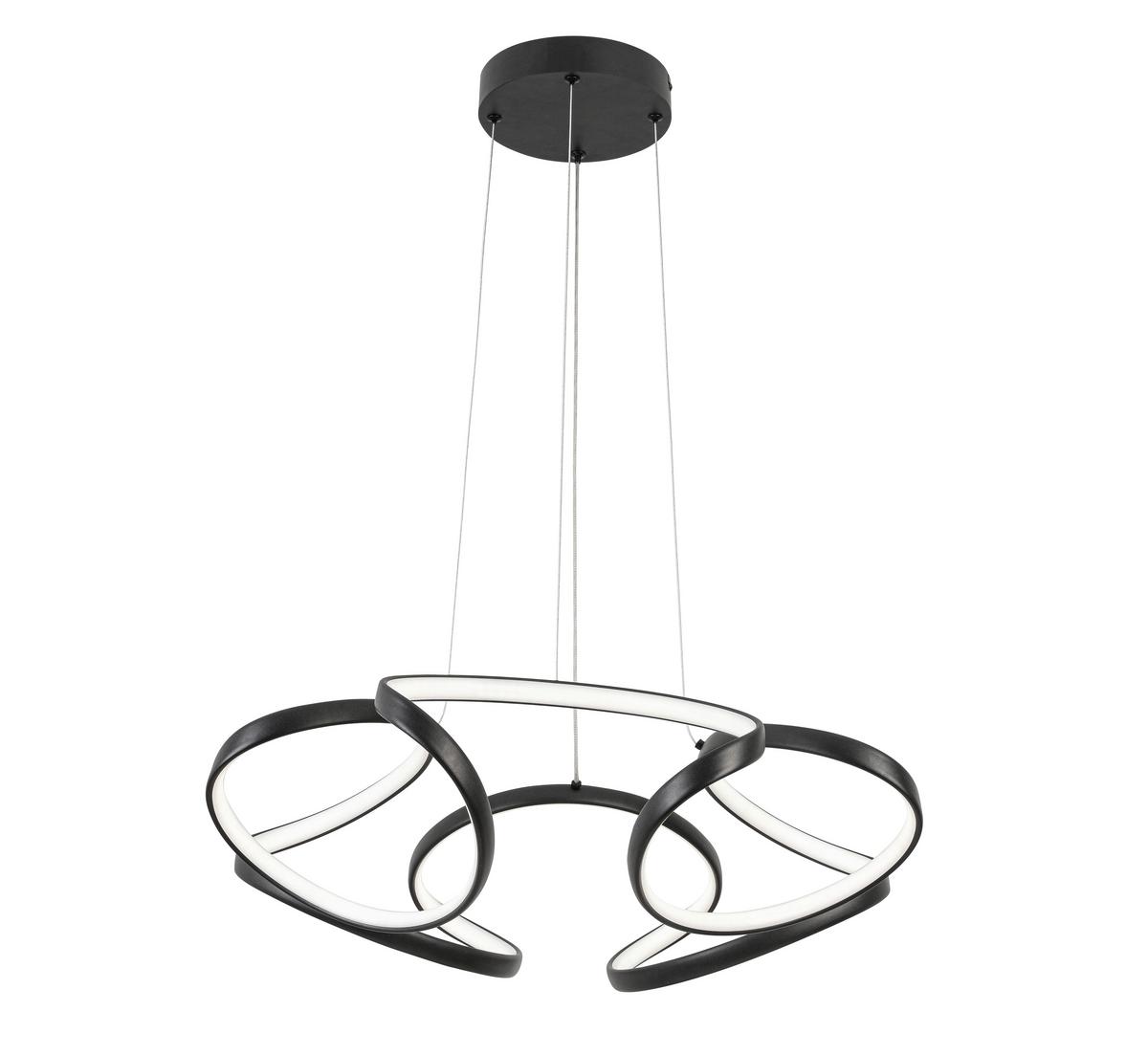 LAMPA WISZĄCA LED ELIO *SBN*SH* - czarny, Design, tworzywo sztuczne/metal (60/120cm) - Novel