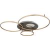 LED-TAKLAMPA BEFER - opal/antracit, Modern, metall/plast (126,4/105,3/13cm) - Mömax