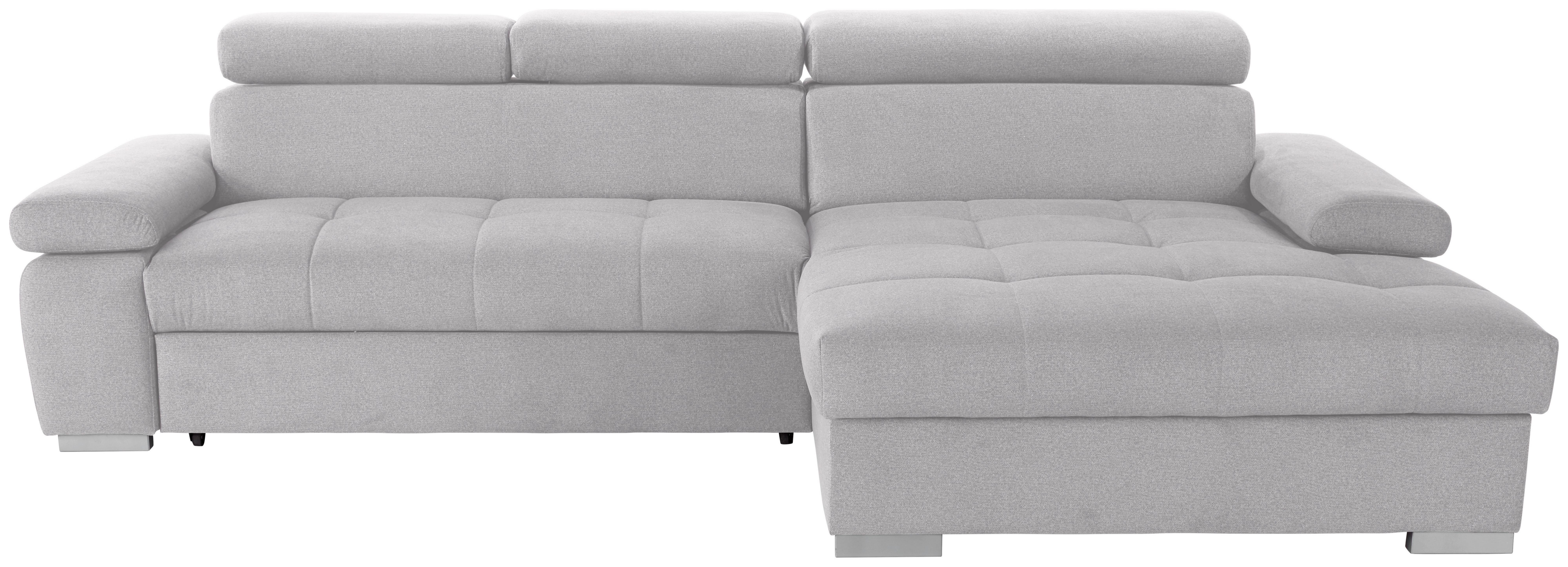 Kutna Garnitura Perry - srebrne boje, Design, tekstil/drvo (292/183cm) - Modern Living