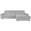Kutna Garnitura Perry - srebrne boje, Design, tekstil/drvo (292/183cm) - Modern Living