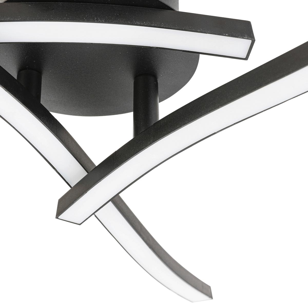 LED-Deckenleuchte Ito in Schwarz max. 18 Watt - Schwarz, MODERN, Kunststoff/Metall (56/56/11cm) - Mömax