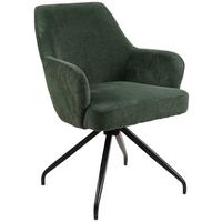 KRZESŁO Z PODŁOKIETNIKAMI JEANETTE - zielony/czarny, Modern, metal/drewno (57/86/65cm) - MID.YOU