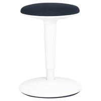 Bürohocker Spin Weiß/Schwarz - Schwarz/Weiß, MODERN, Kunststoff/Textil (36,5/55.5-73.5/39cm) - Mömax