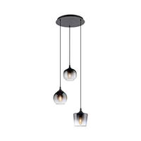 LAMPA WISZĄCA LED ZEA - czarny, Modern, tworzywo sztuczne/metal (38/38/70-120cm)
