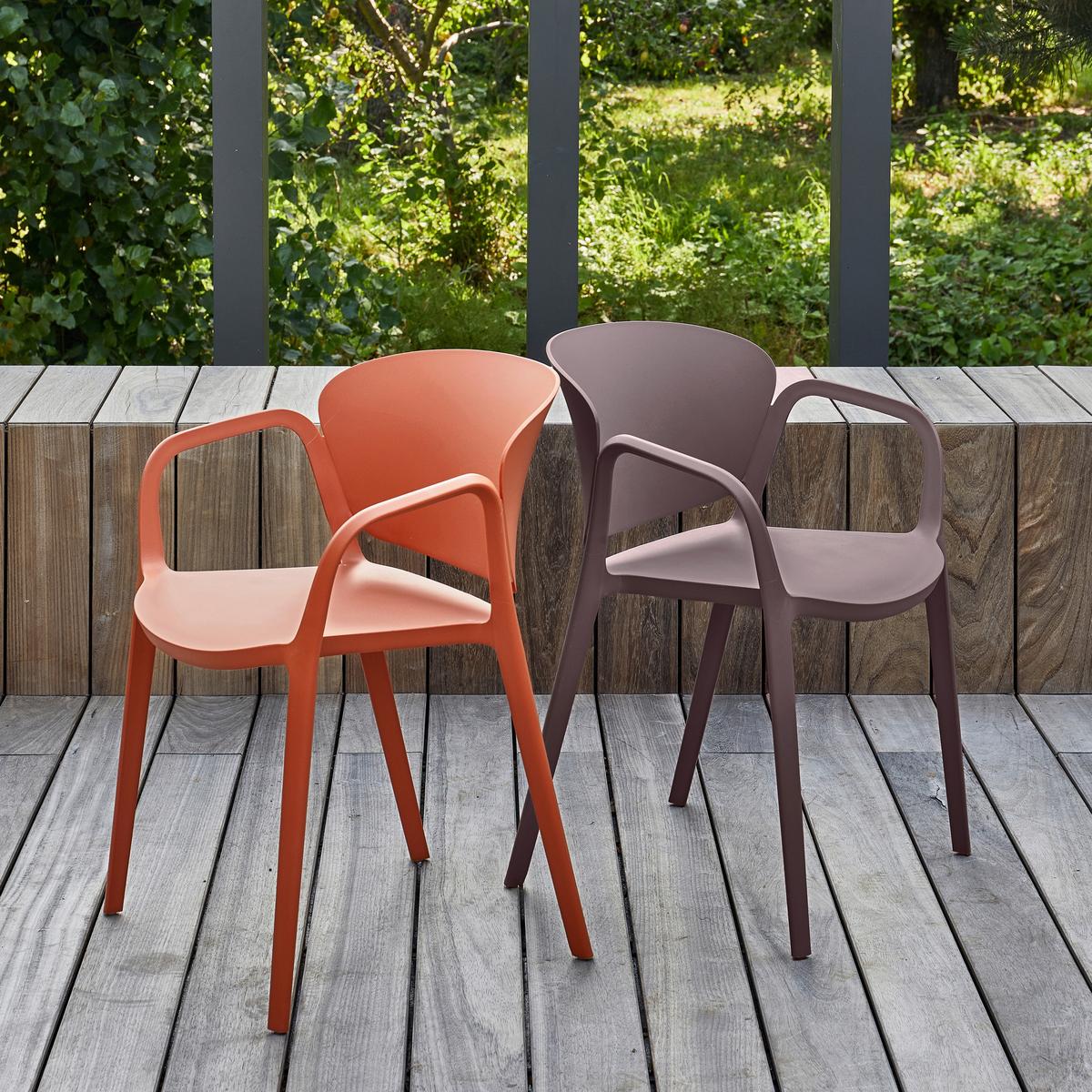 Gartenstuhl-Set Bent 2er-Set Braun - Braun, MODERN, Kunststoff (57/75/56cm) - Gardenson